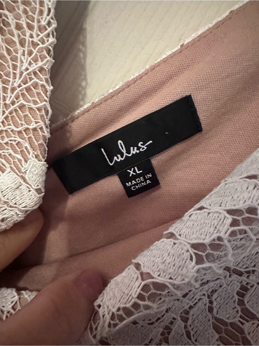 Lulu's white and cream Lace Mini Dress